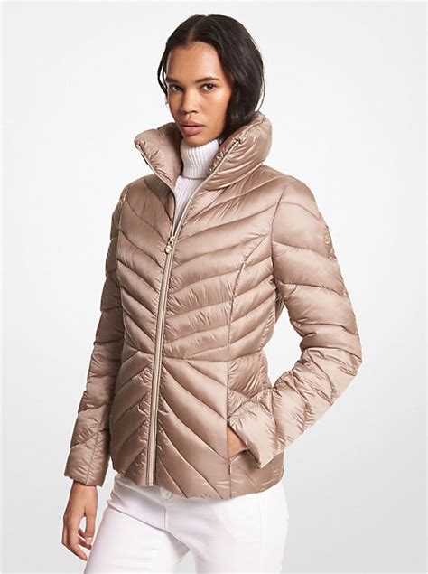 michael kors quilted nylon packable coat